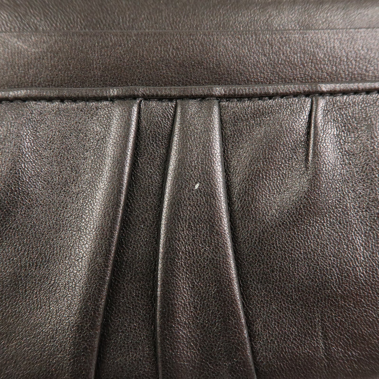 PRADA Logo Nappa Gaufre Leather Flap Bi-fold Long Wallet Bronze 1M1132