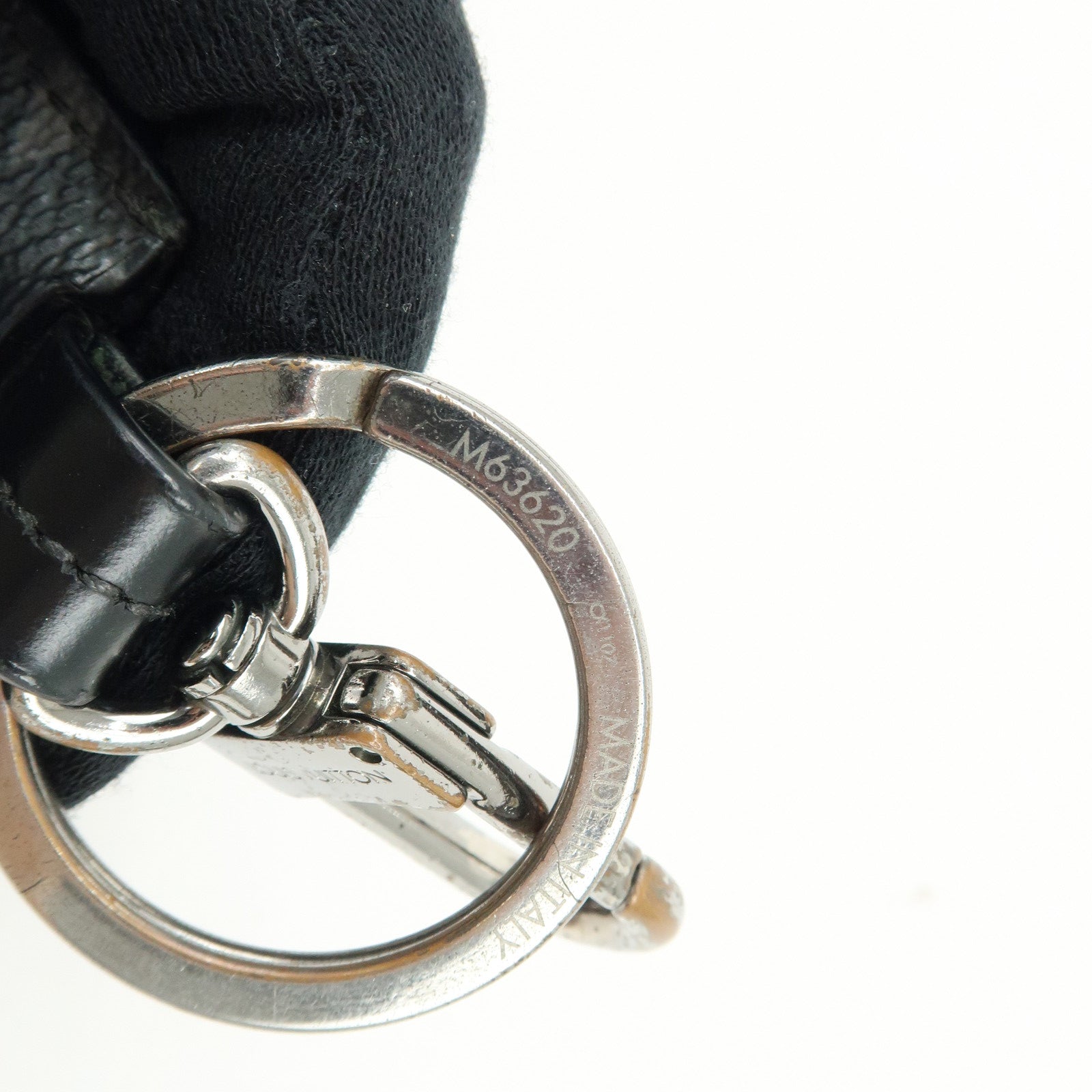 Louis Vuitton Monogram Eclips Porte Cles Cloche Key Charm Black M63620