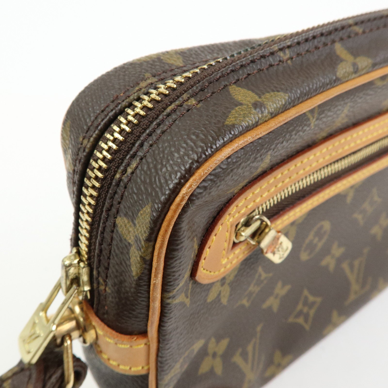 Louis Vuitton Monogram Marly Dragonne GM Clutch Bag Brown M51825