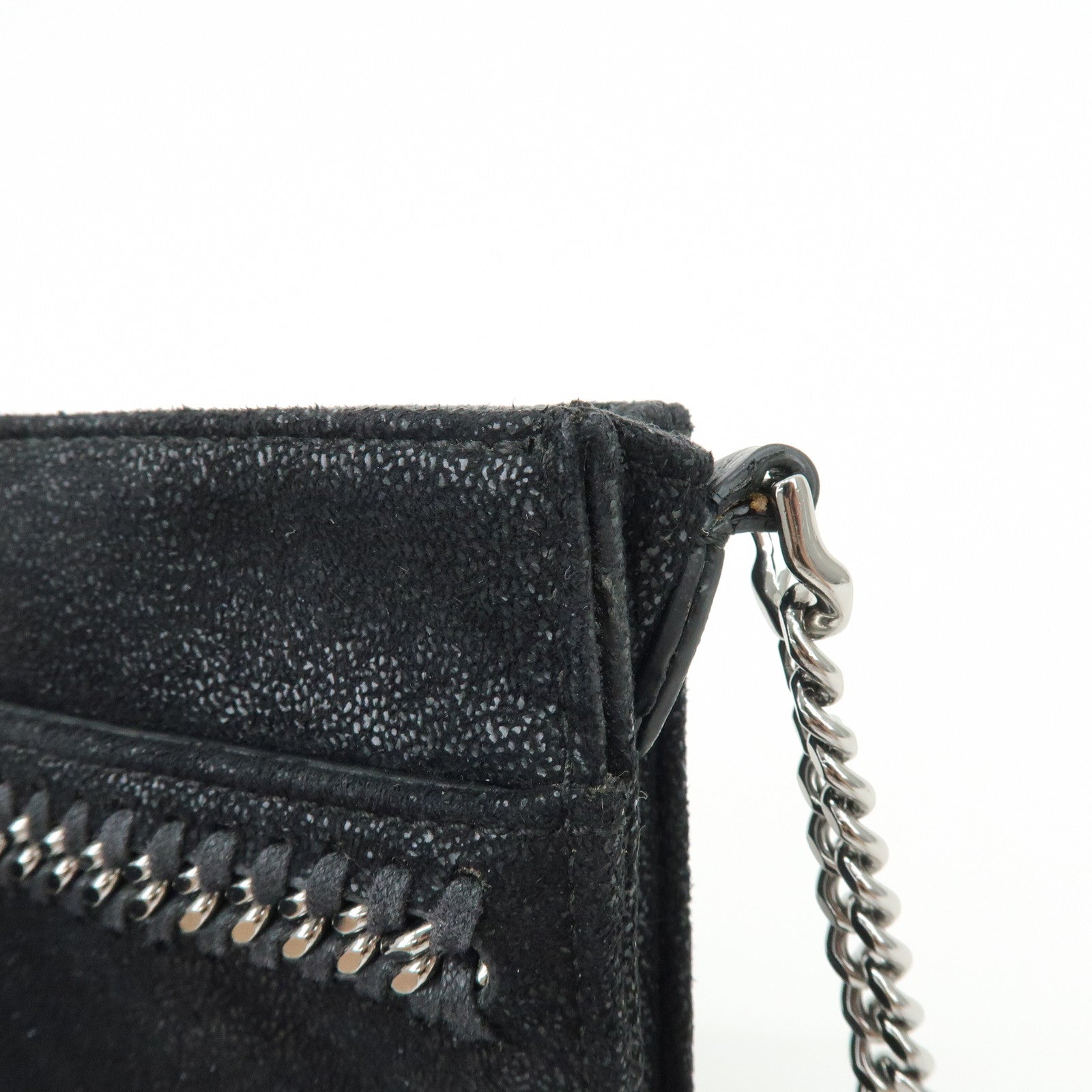 STELLA MCCARTNEY Polyester Chain Shoulder Bag Crossbody Bag Black