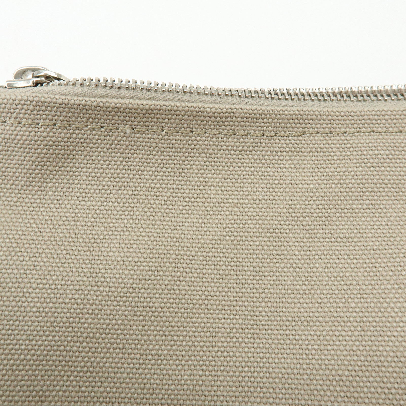 HERMES Yachting GM Canvas Flat Pouch Cosmetic Pouch Beige