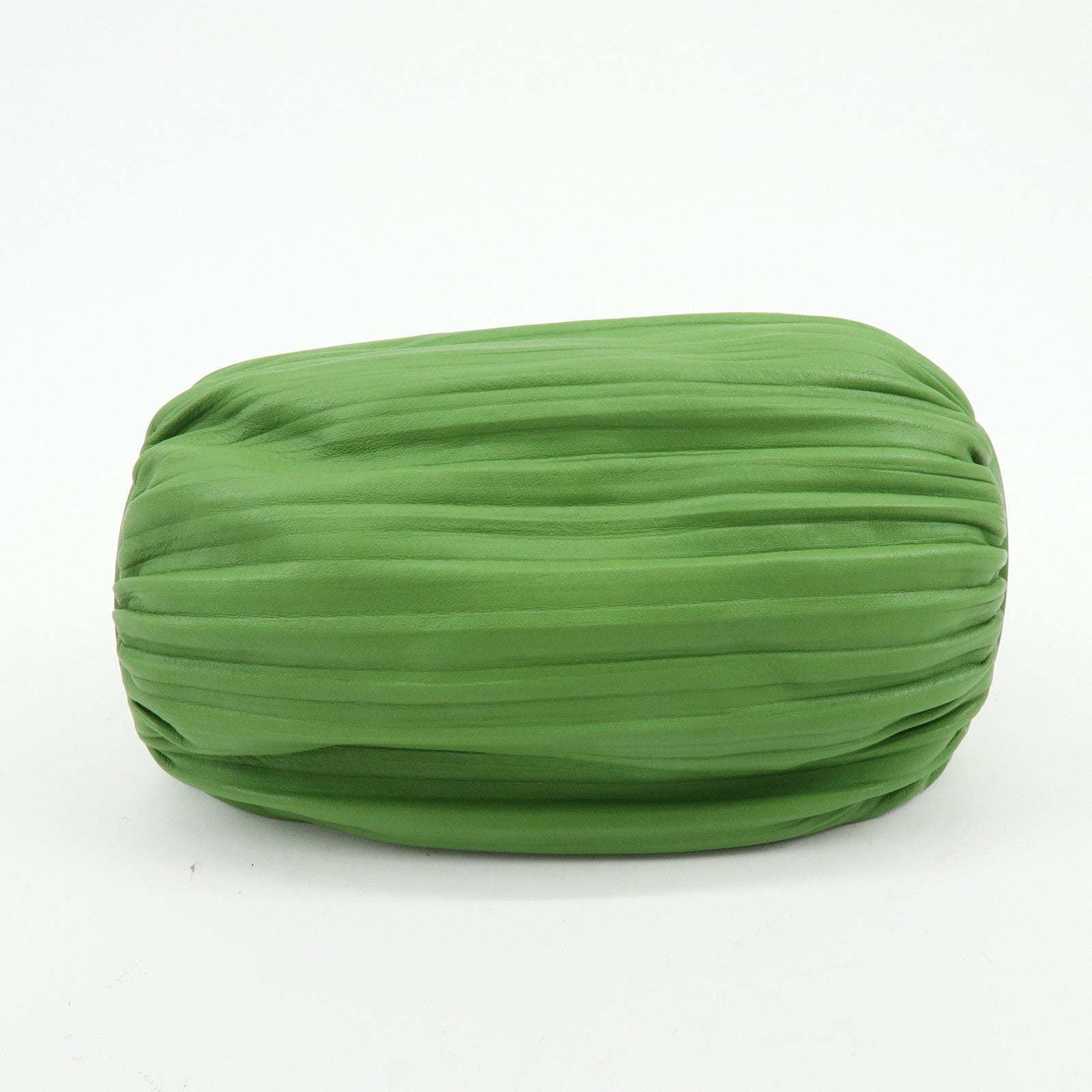 LOEWE Anagram Nappa Leather Shoulder Bag Bracelet Pouch Green