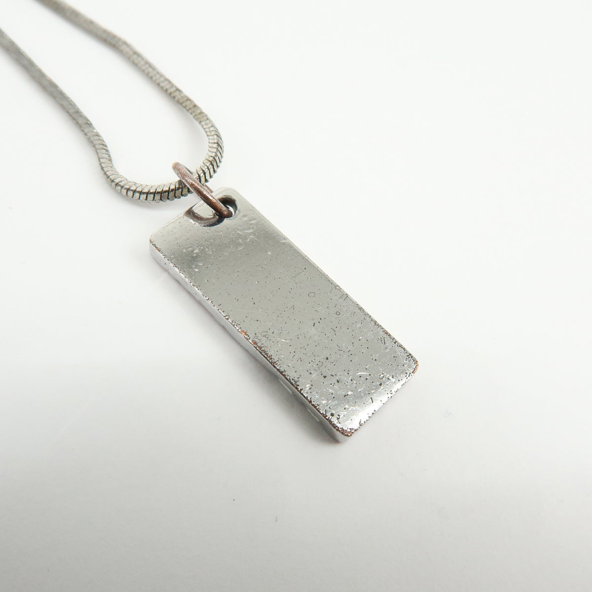 Christian Dior Trotter Plate Metal Necklace Pink Silver White