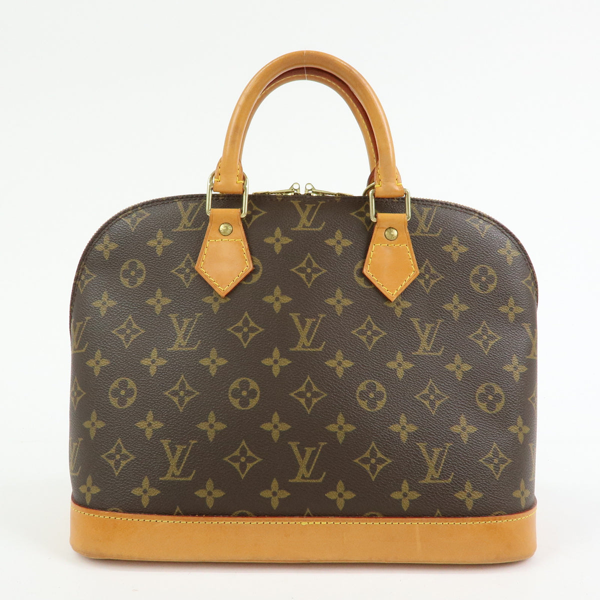 Louis Vuitton Monogram Alma PM Canvas Leather Hand Bag Brown M51130