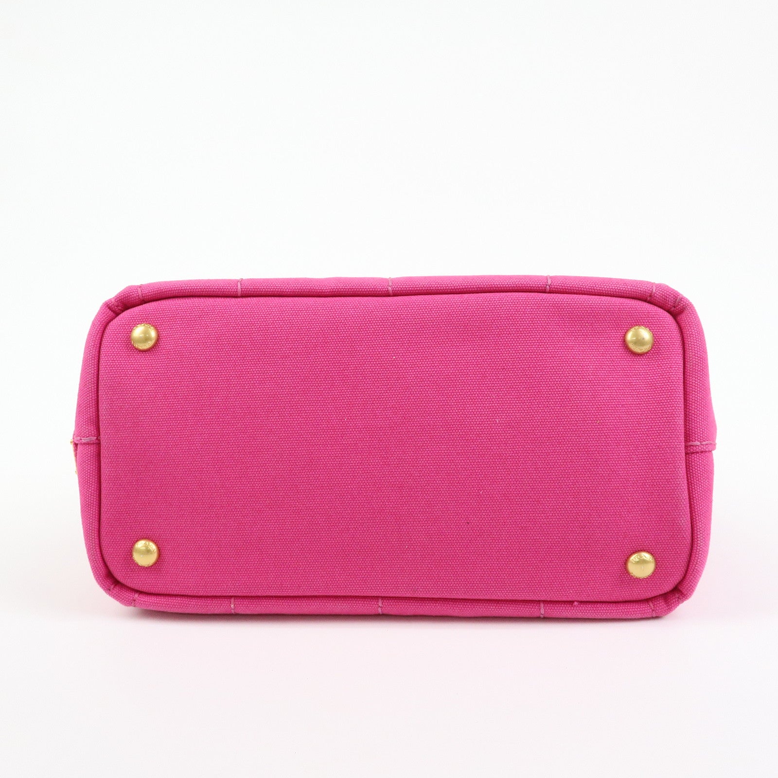 PRADA Triangle Logo Canapa Mini Canvas 2Way Hand Bag Pink B2439G