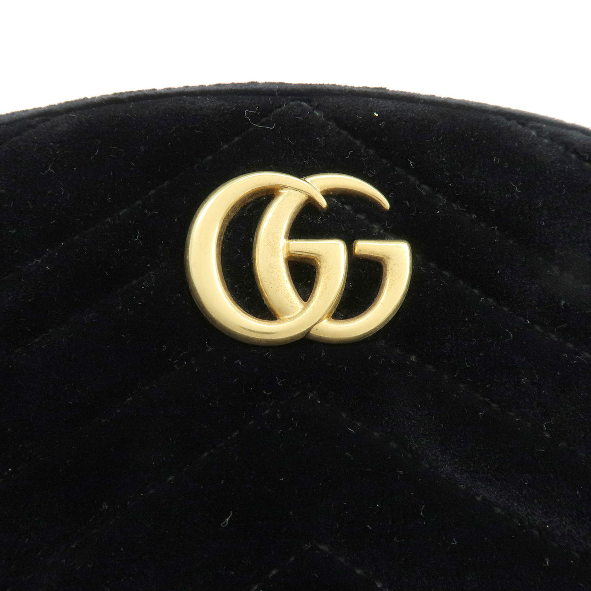 GUCCI GG Marmont Double G Velvet Leather Waist Bag Body Bag 476434