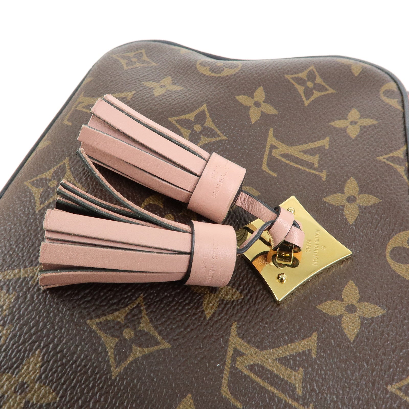 Louis Vuitton Monogram Saintonge Canvas Shoulder Bag Rose Poodle M44442