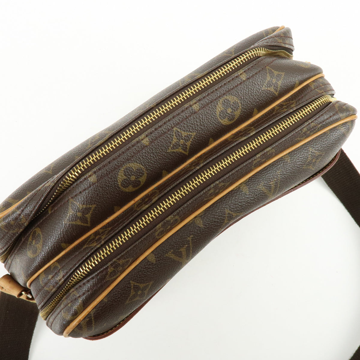 Louis Vuitton Monogram Reporter PM Shoulder Crossbody Bag Brown M45254