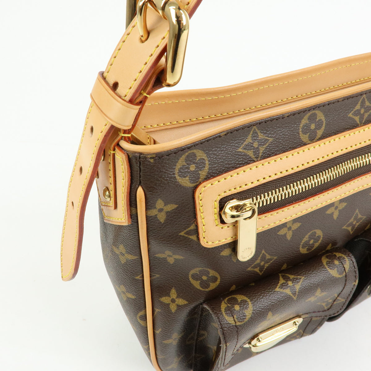Louis Vuitton Monogram Hudson GM Shoulder Crossbody Bag  Brown M40045