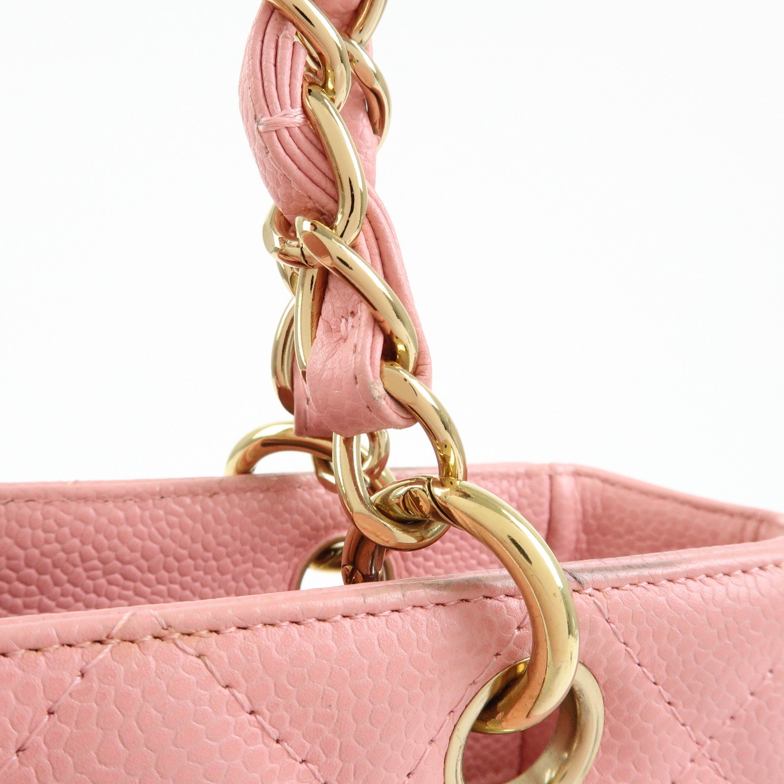 CHANEL COCO Mark Caviarskin PST Chain Tote Bag Shoulder Bag Pink