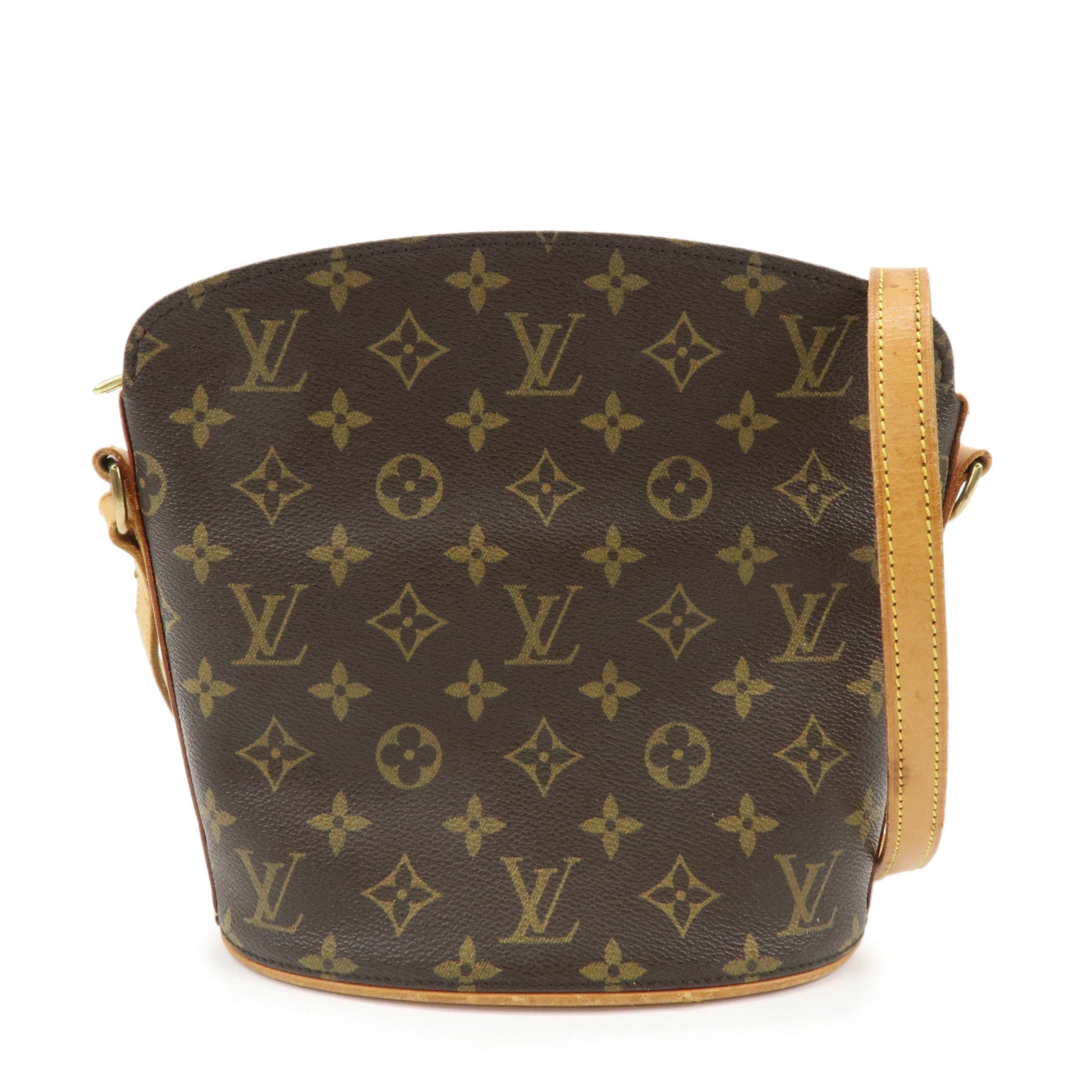 Louis Vuitton Monogram Drouot Crossbody Shoulder Bag Brown M51290
