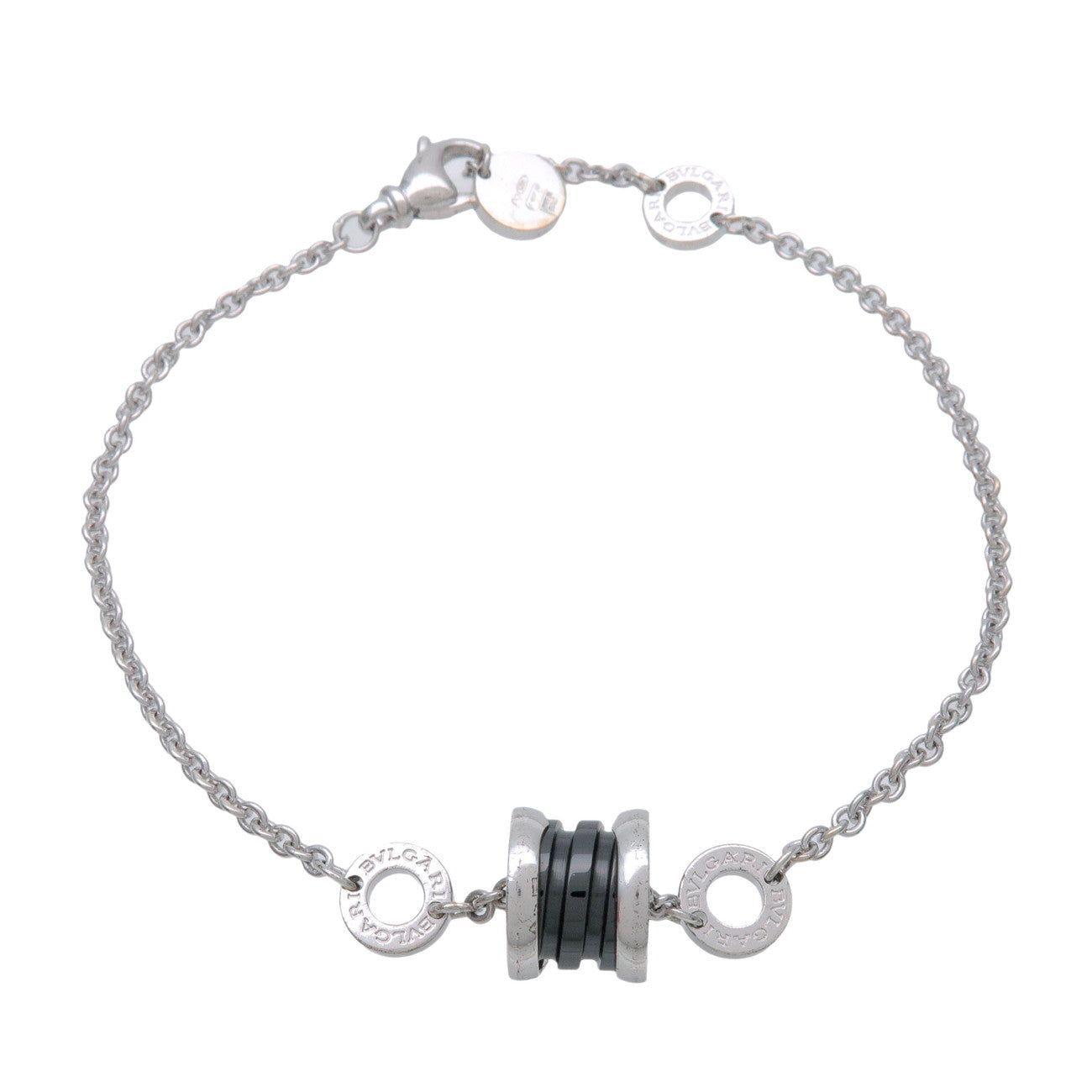 BVLGARI B-zero1 Save the Children Bracelet SV925 Ceramic Silver Black