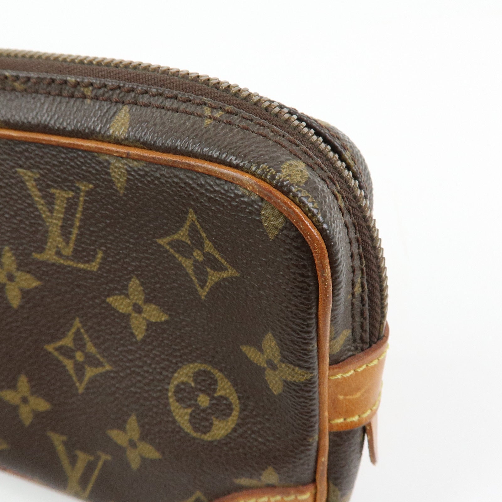 Louis Vuitton Monogram Marly Dragonne PM Clutch Bag Brown M51827