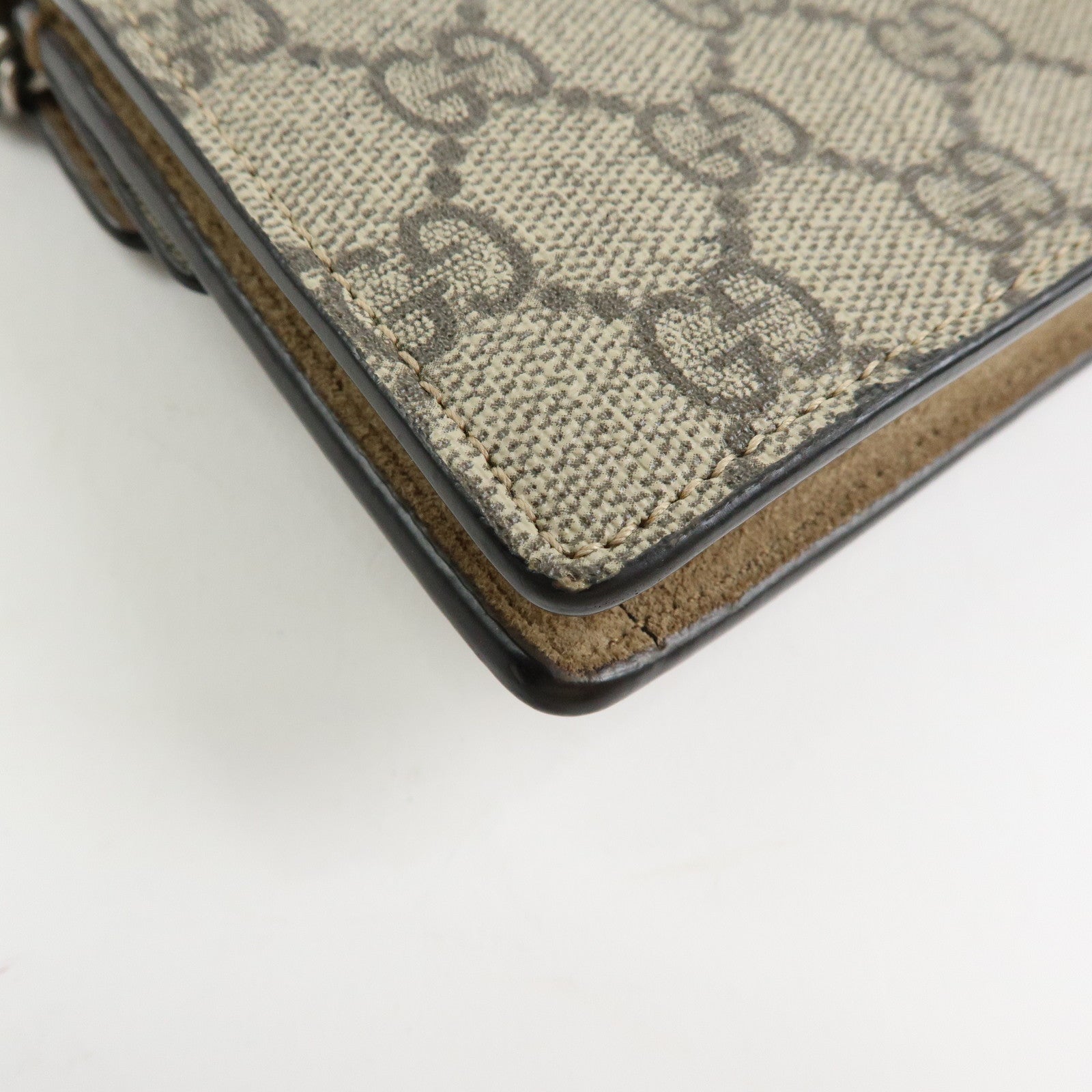 GUCCI Dionysus Super Mini Bag Leather Chain Shoulder Bag Beige 476432