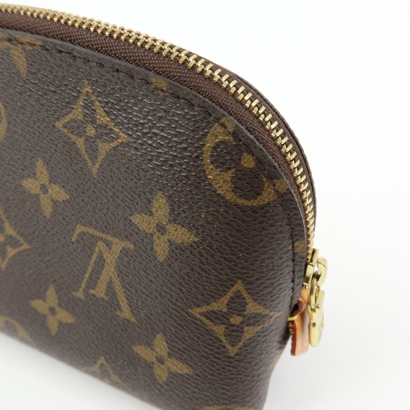 Louis Vuitton Monogram Pochette Cosmetic PM Pouch Brown M47515