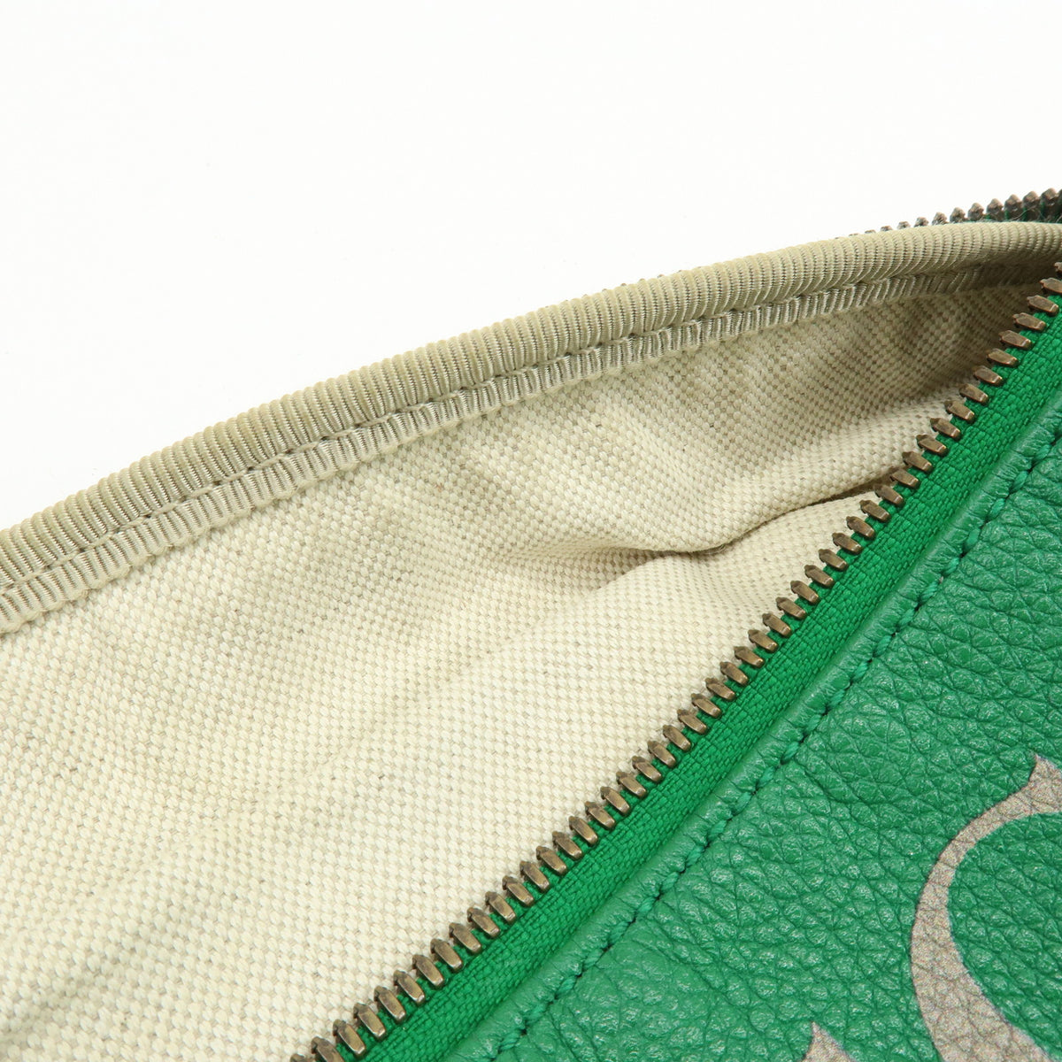 GUCCI Sherry Vintage Logo Leather Waist Bag Body Bag Green Red 493869