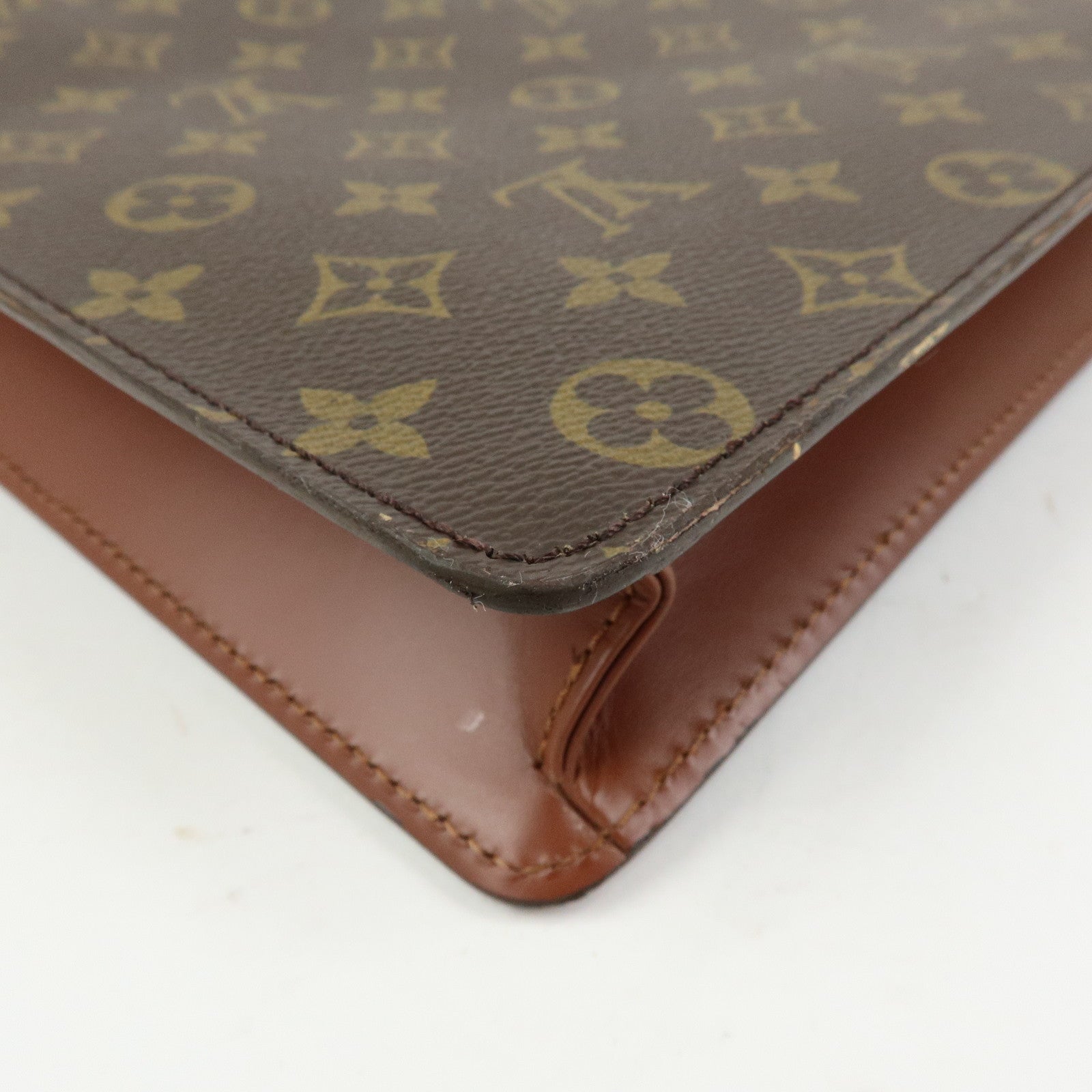 Louis Vuitton Monogram Port‑Documents Bandoulière Brown M53338