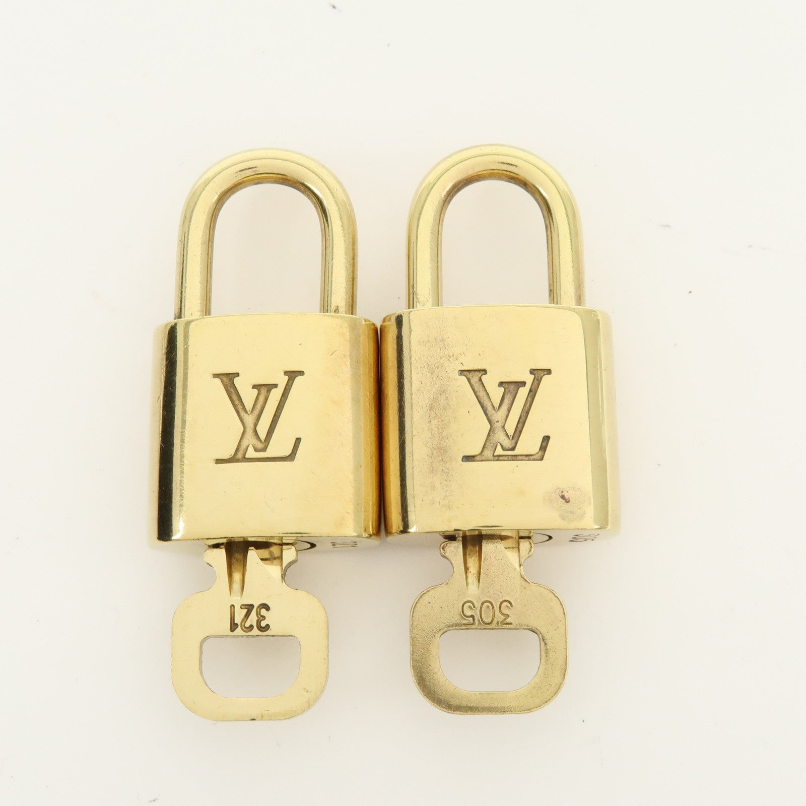 Louis Vuitton Lot of 10 Lock & Key Cadena Key Lock Gold