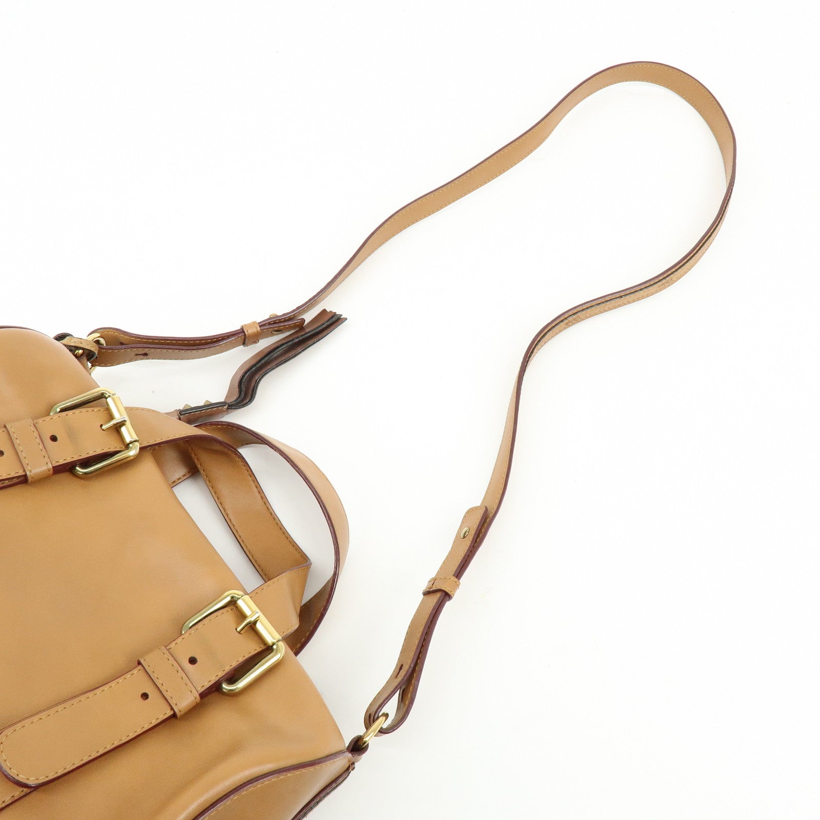 Chloe Sam Leather 2Way Bag Hand Shoulder Bag Brown Camel
