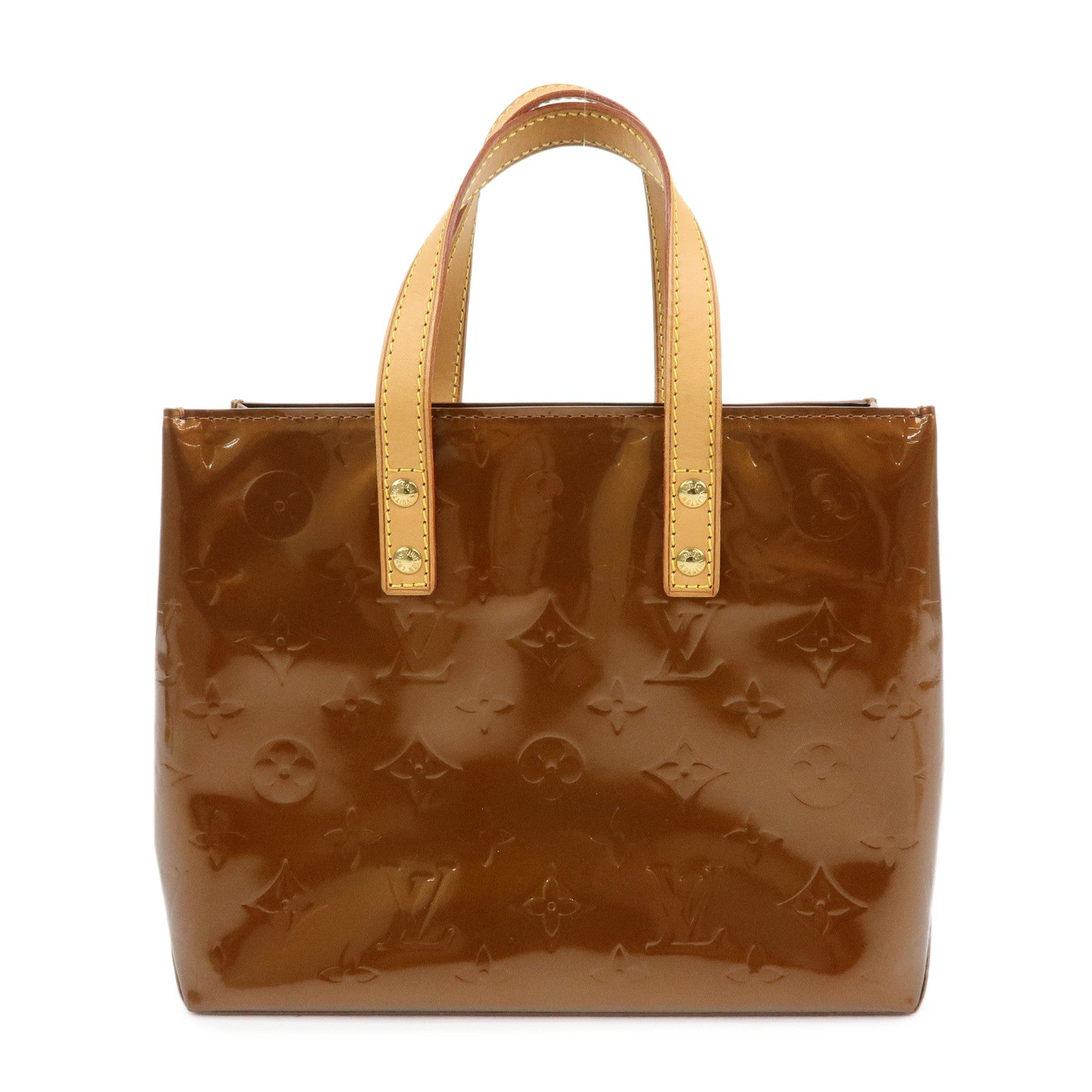 Louis Vuitton Monogram Vernis Reade PM Hand Bag Tote Bag Bronze M91146