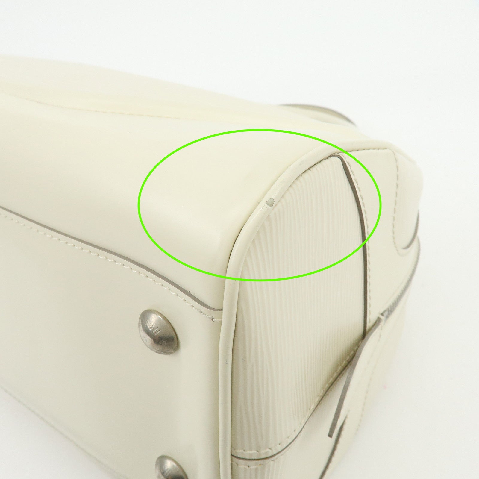 Louis Vuitton Epi Montaigne GM Bowling Hand Bag Ivoire White M5931J