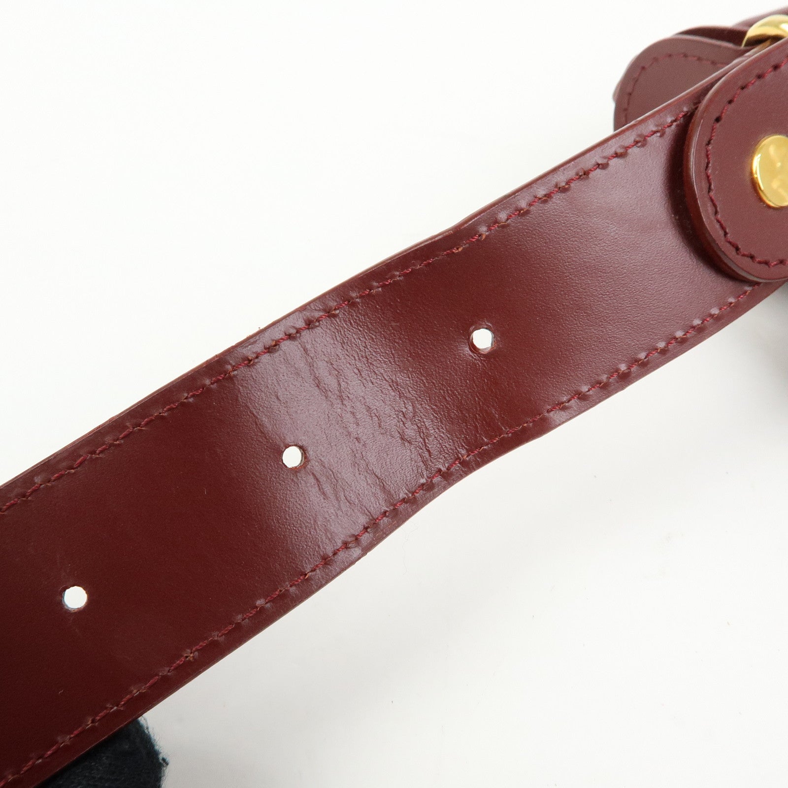 Cartier Must de Cartier Leather Shoulder Bag Bordeaux