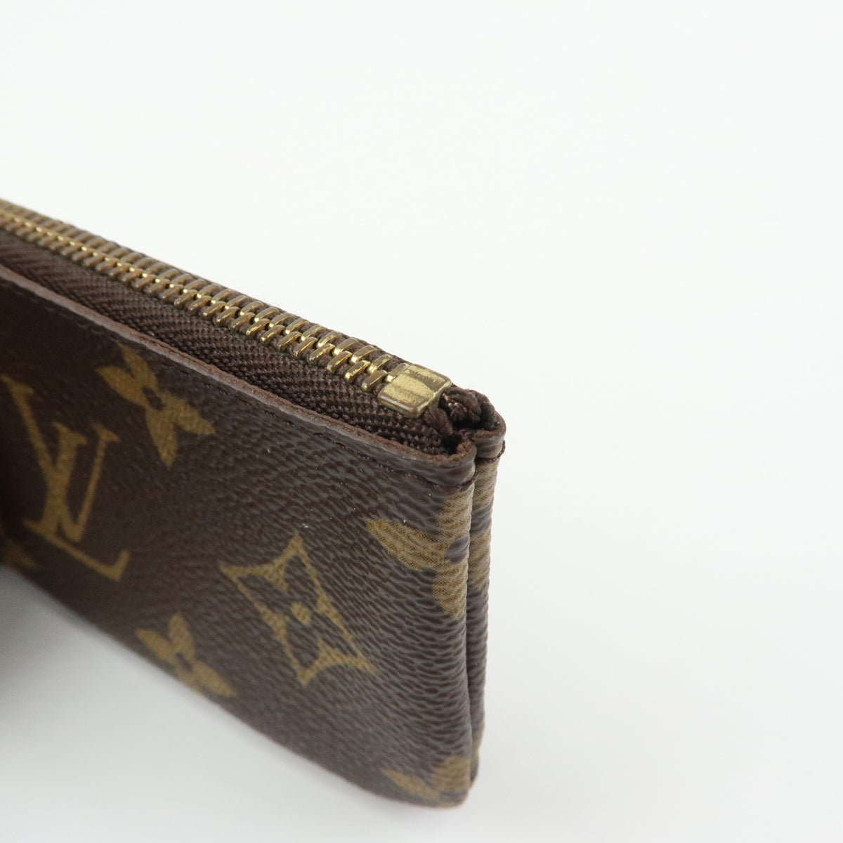 Louis Vuitton Monogram Pochette Cles Coin Case Key Case Brown M62650