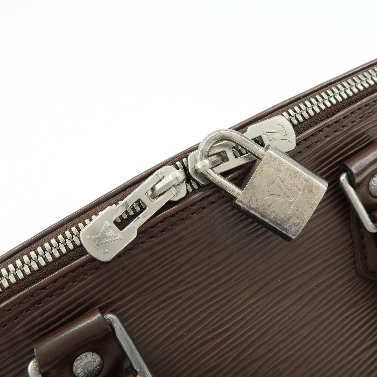 Louis Vuitton Epi Alma Leather Hand Bag Moca M5280D