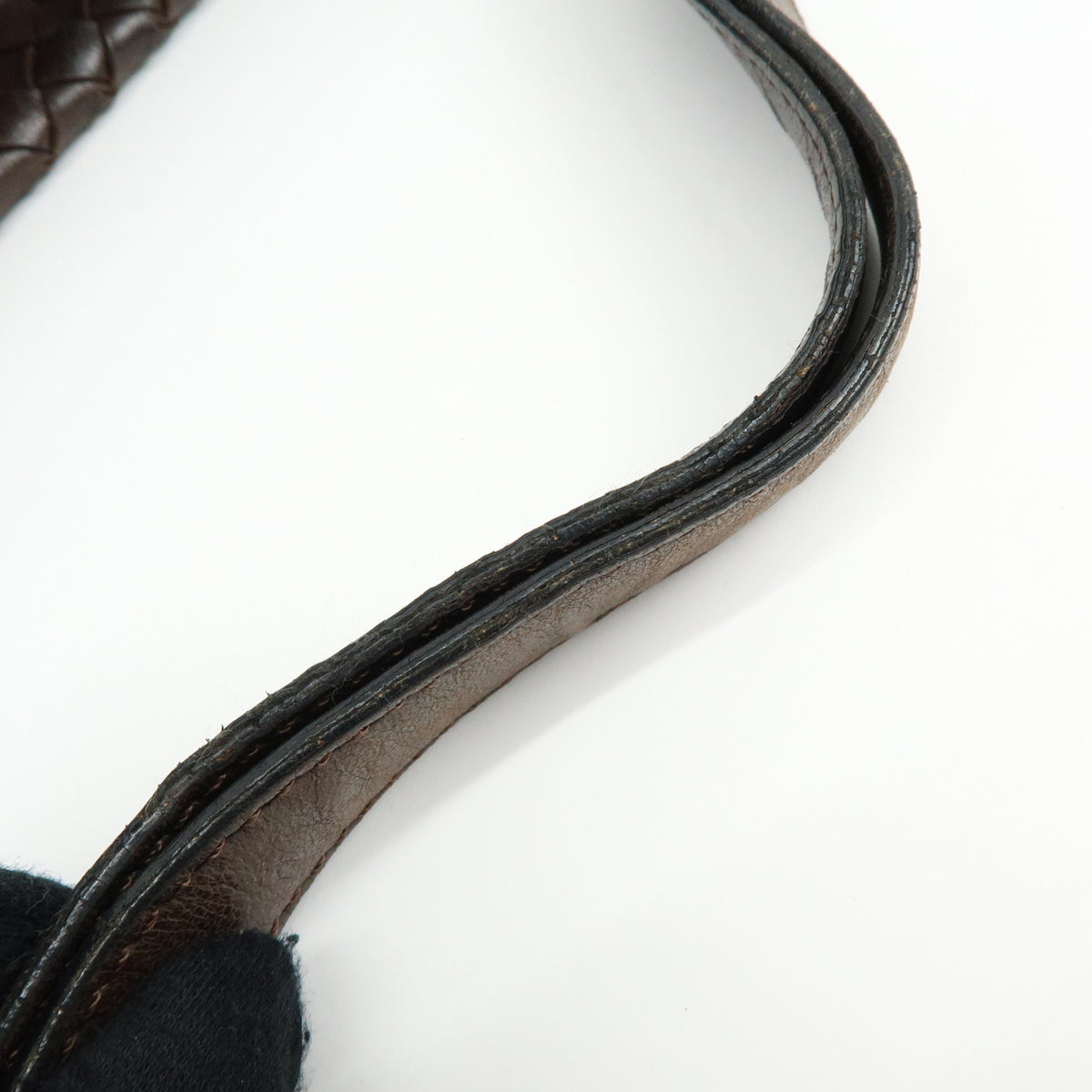BOTTEGA VENETA Intrecciato Leather Shoulder Bag Hand Bag Brown