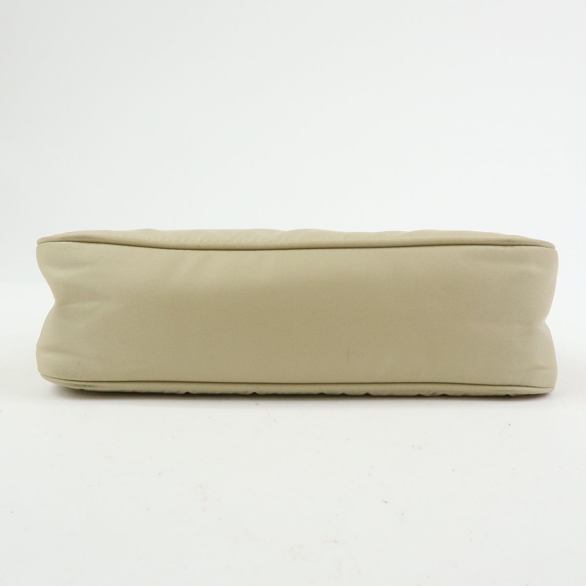 PRADA Triangle Logo Nylon Hand Bag Shoulder Bag Ivory 1NE515