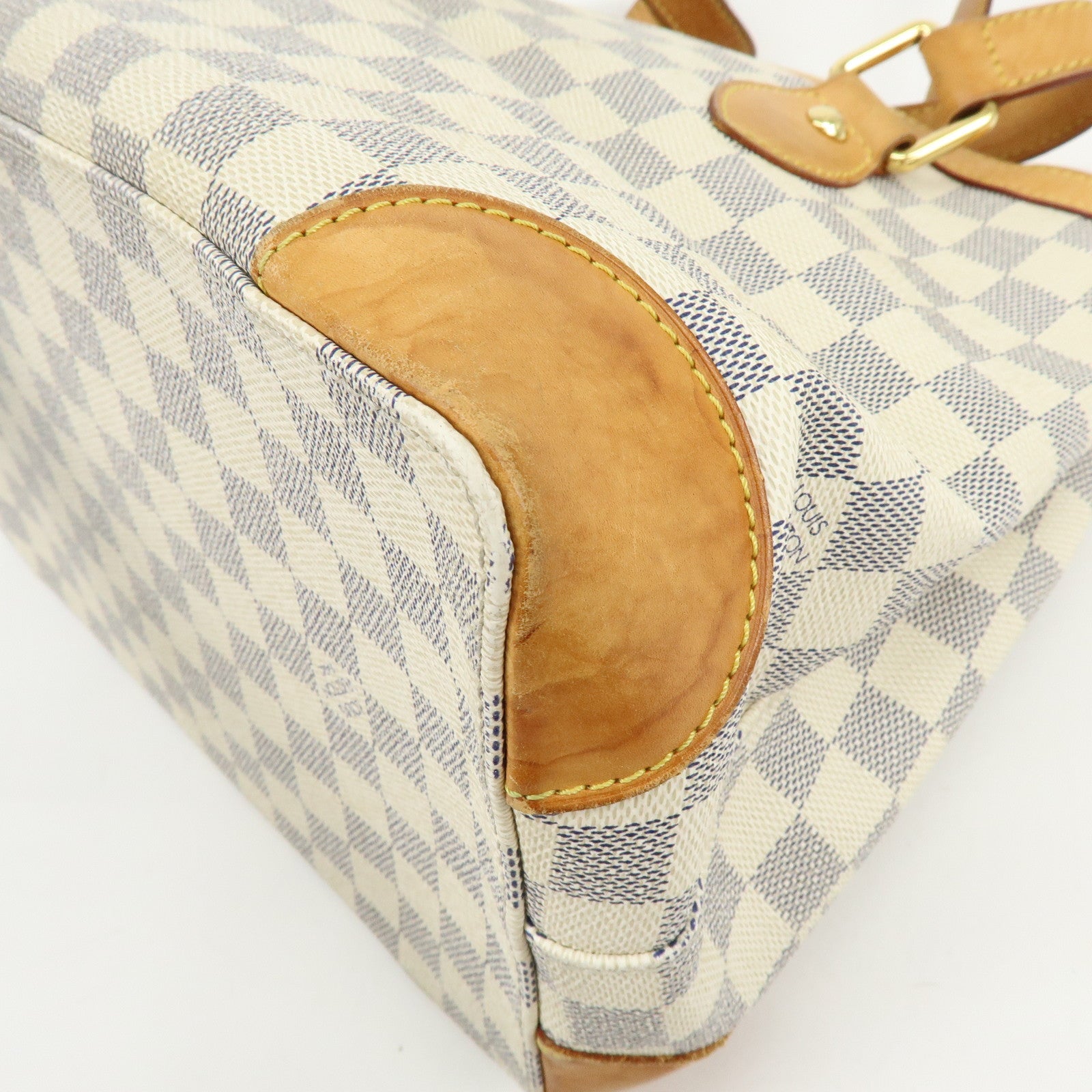 Louis Vuitton Damier Azur Hampstead PM Hand Bag Ivory N51207