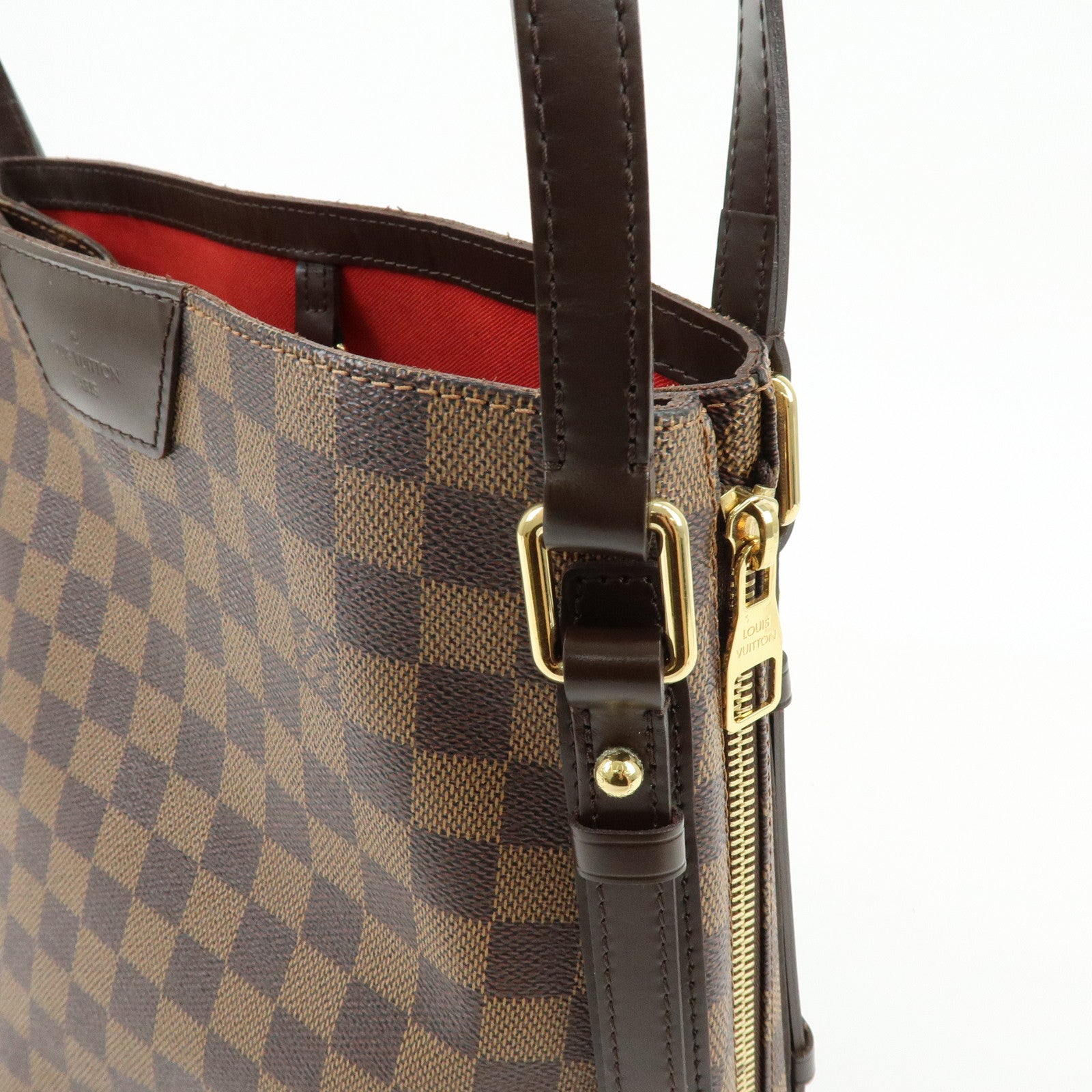 Louis Vuitton Damier Cabas Rivington Canvas Shoulder Bag Brown N41108