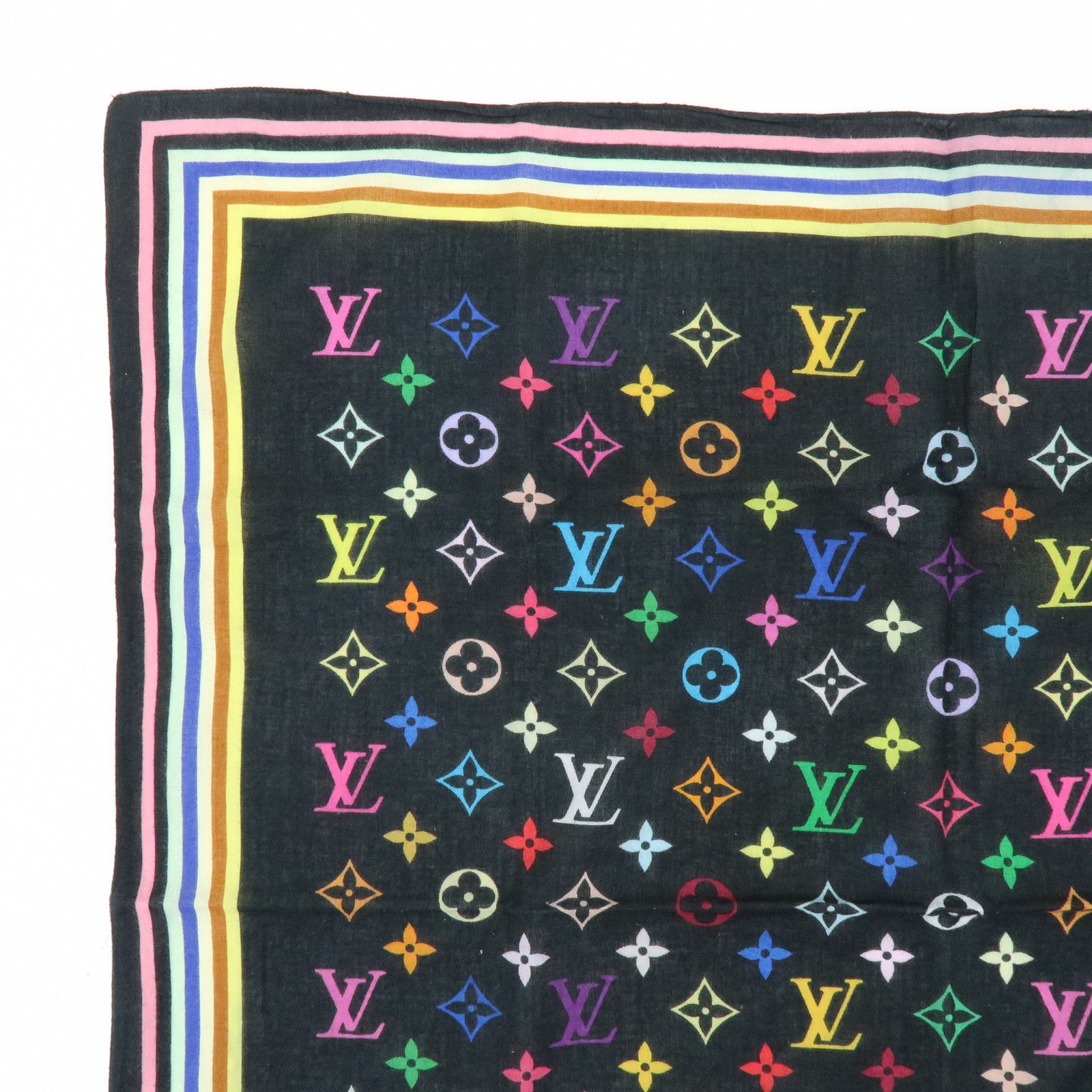 Louis Vuitton Monogram Multicolor Cotton 100% Handkerchief M71912
