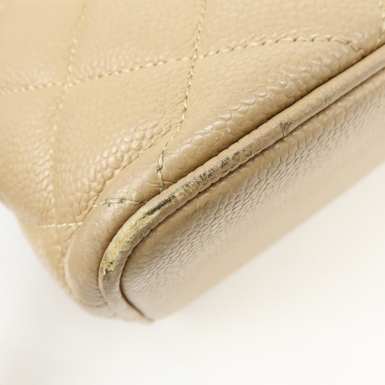 CHANEL Matelasse COCO Mark Medallion Caviar Skin Tote Bag A01804