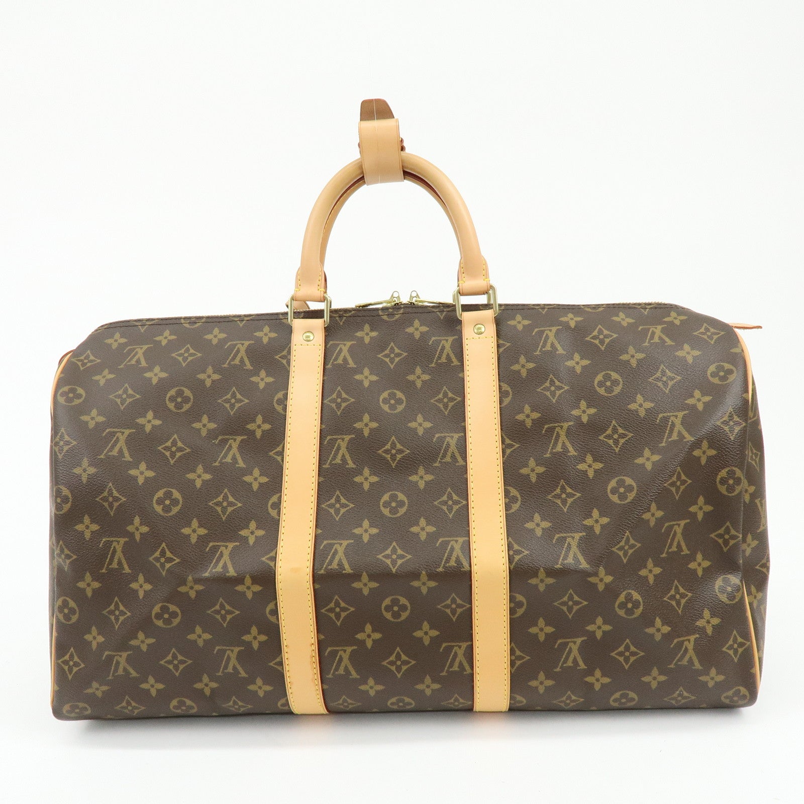 Louis Vuitton Monogram Keep All 50 Boston Bag Brown M41426