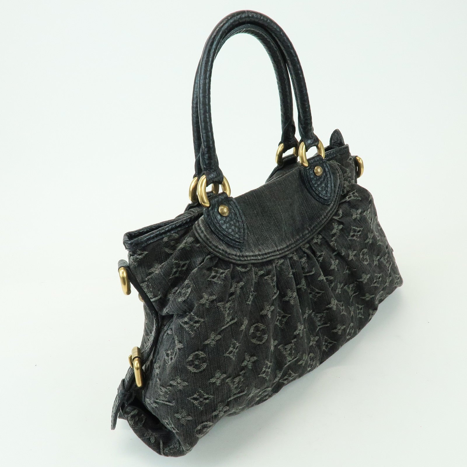 Louis Vuitton Monogram Denim Neo Cabby MM 2Way Bag Noir M95351
