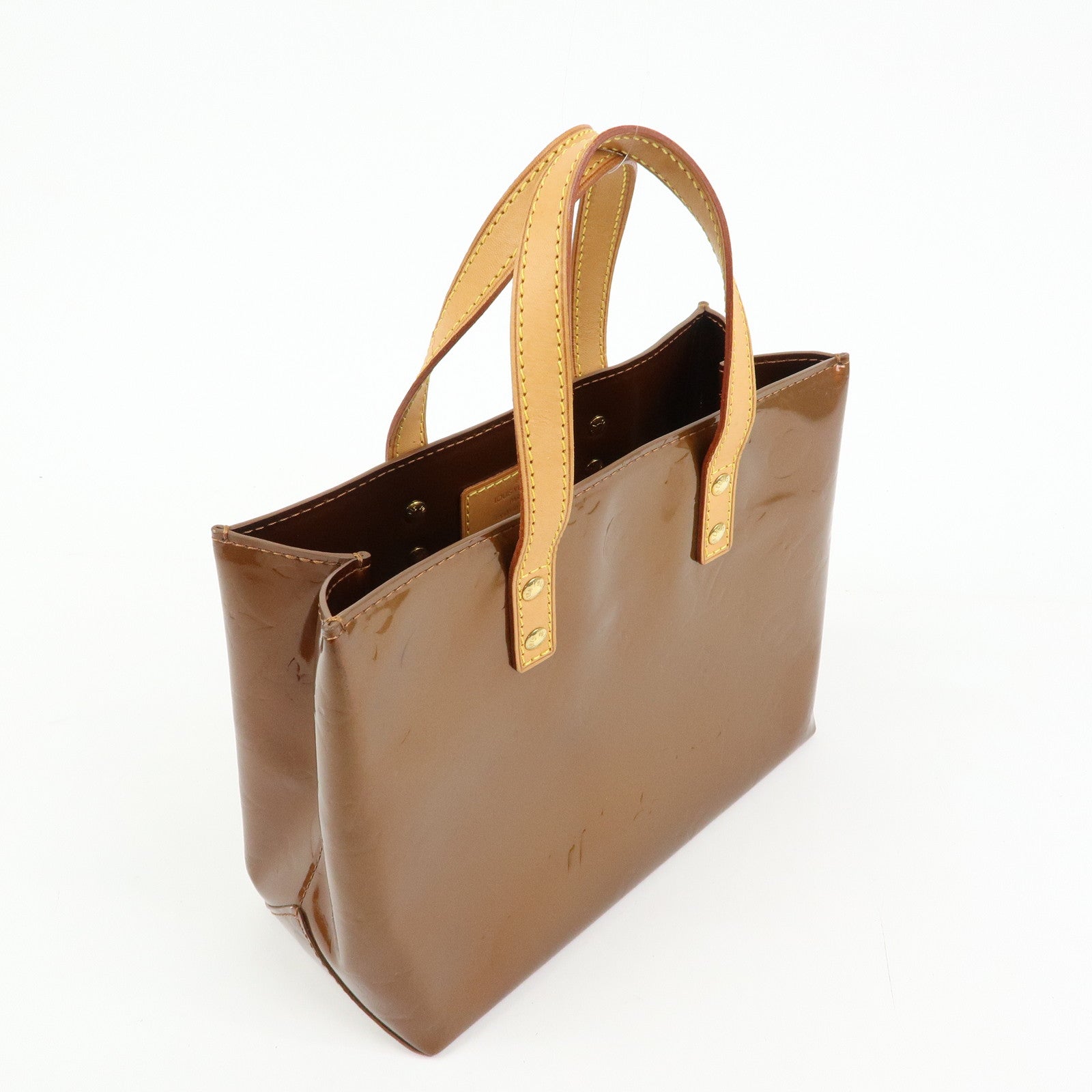Louis Vuitton Monogram Vernis Reade PM Hand Bag Tote Bag Bronze M91146