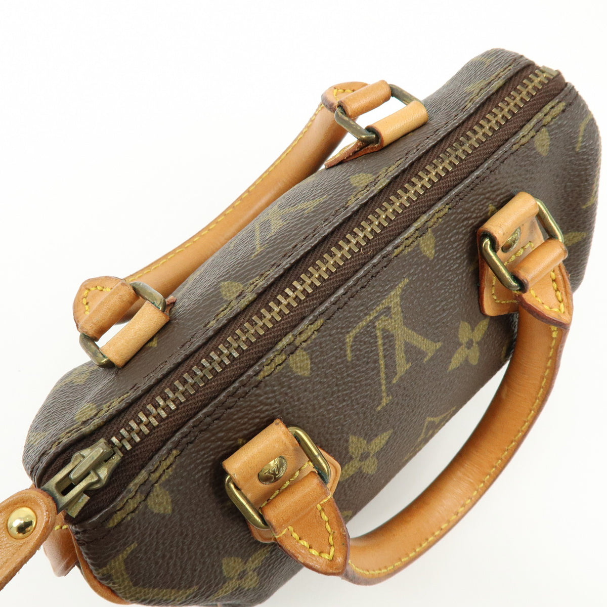 Louis Vuitton Monogram Mini Speedy Hand Bag and Strap M41534 J52312 Lot