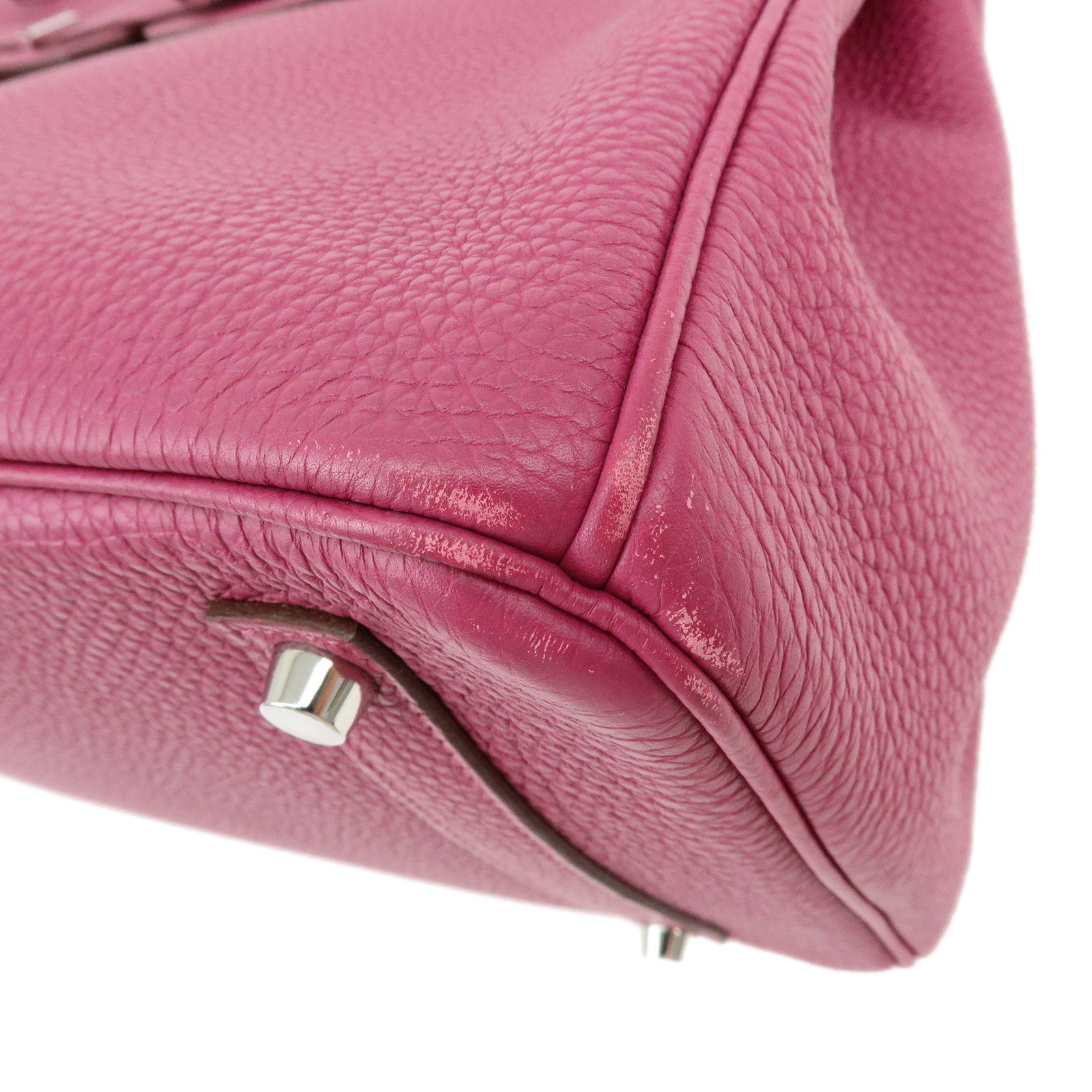 HERMES Birkin 35 Togo Leather Hand Bag □O Stamped Tosca Purple