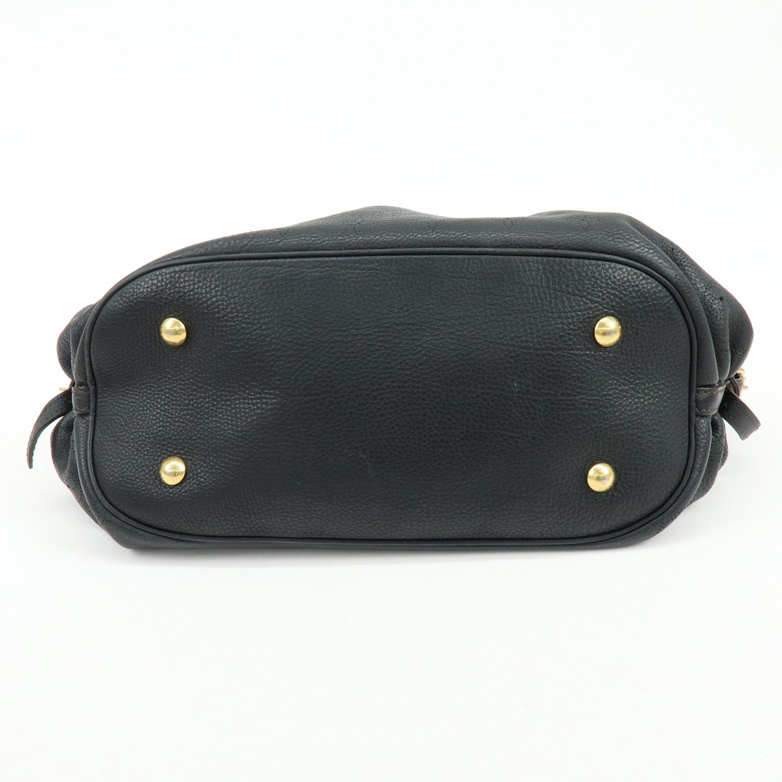 Louis Vuitton Monogram Leather Mahina L Shoulder Bag Noir M95765