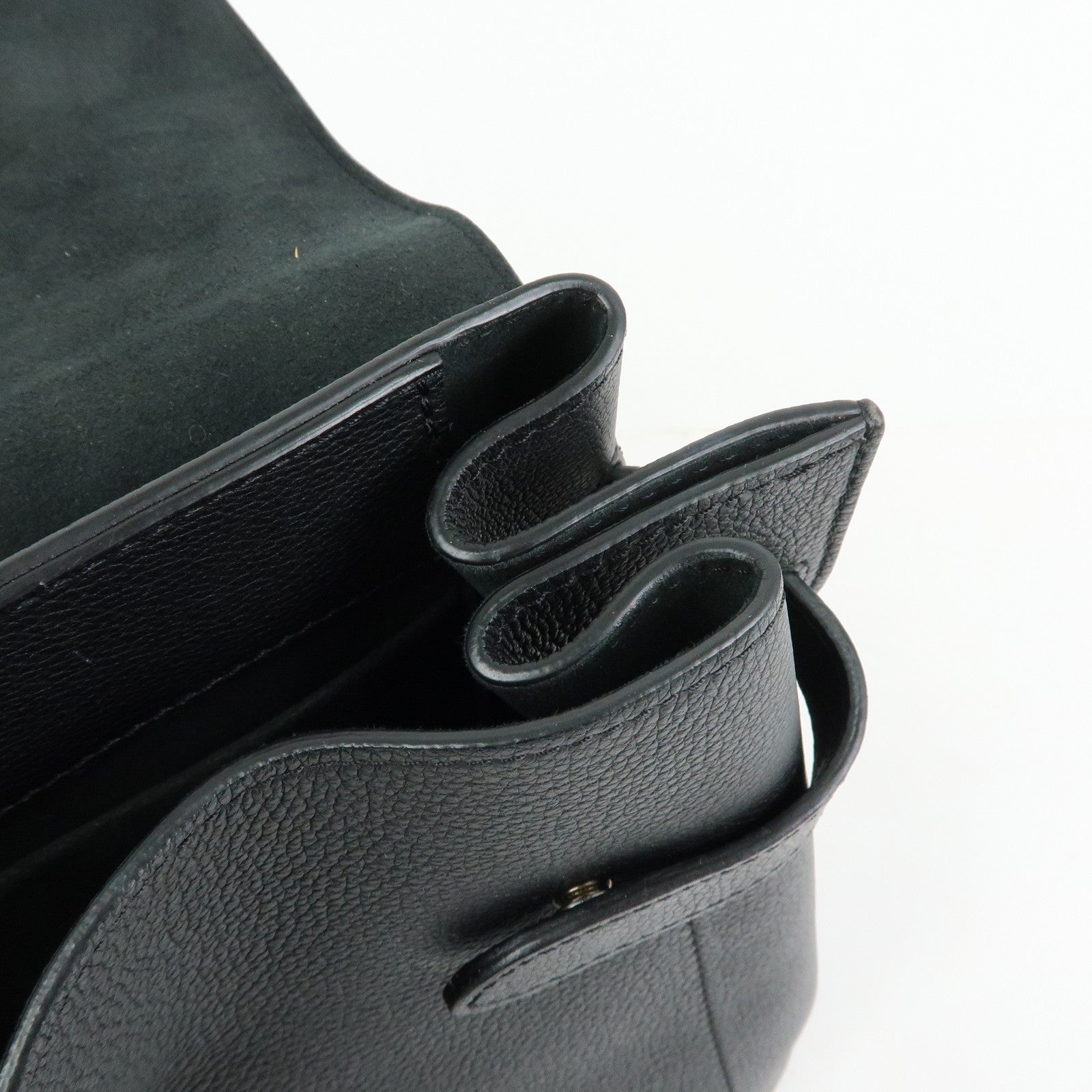 Louis Vuitton Lockme Ever MM Calf Leather 2Way Hand Bag Black M51395