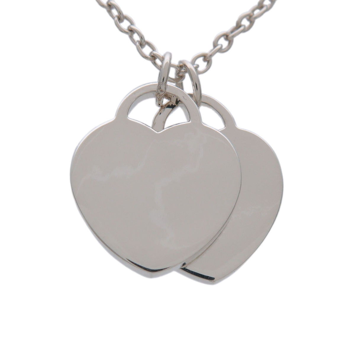 Tiffany & Co Return to Tiffany Mini Double Heart Tag Necklace SV925