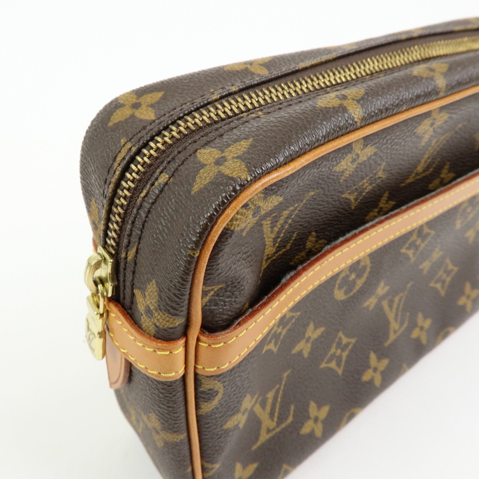 Louis Vuitton Monogram Compiegne 23 Pouch Clutch Bag Brown M51845