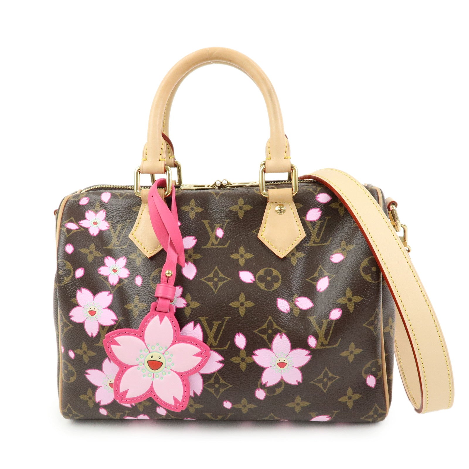 Louis Vuitton Monogram Murakami Speedy Bandouliere 25 Brown M14174