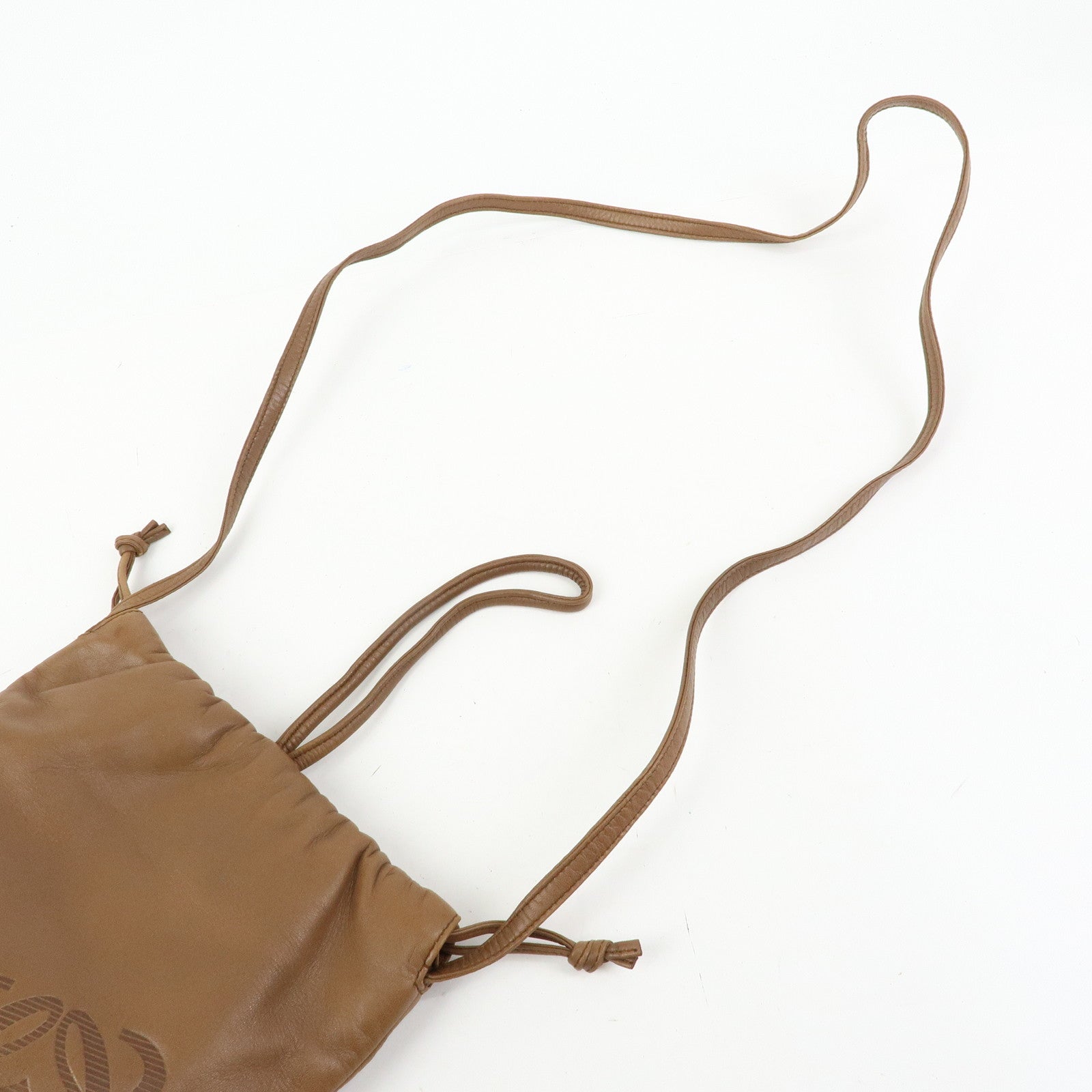 LOEWE Anagram Nappa Leather Shoulder Crossbody Bag Brown