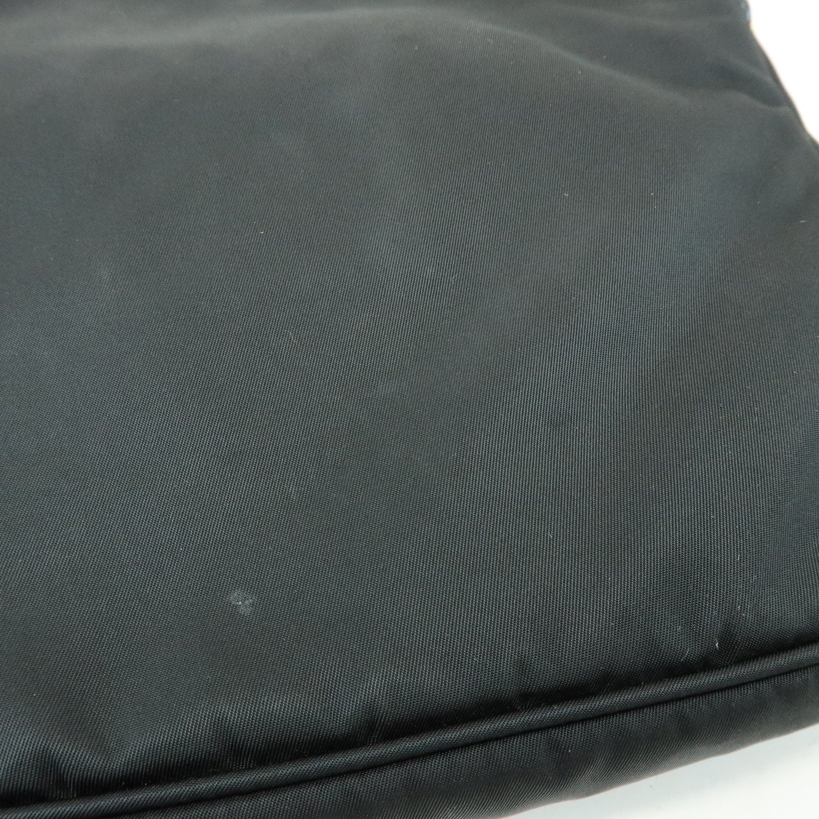 PRADA Nylon Saffiano Leather Shoulder Bag Crossbody Bag Black
