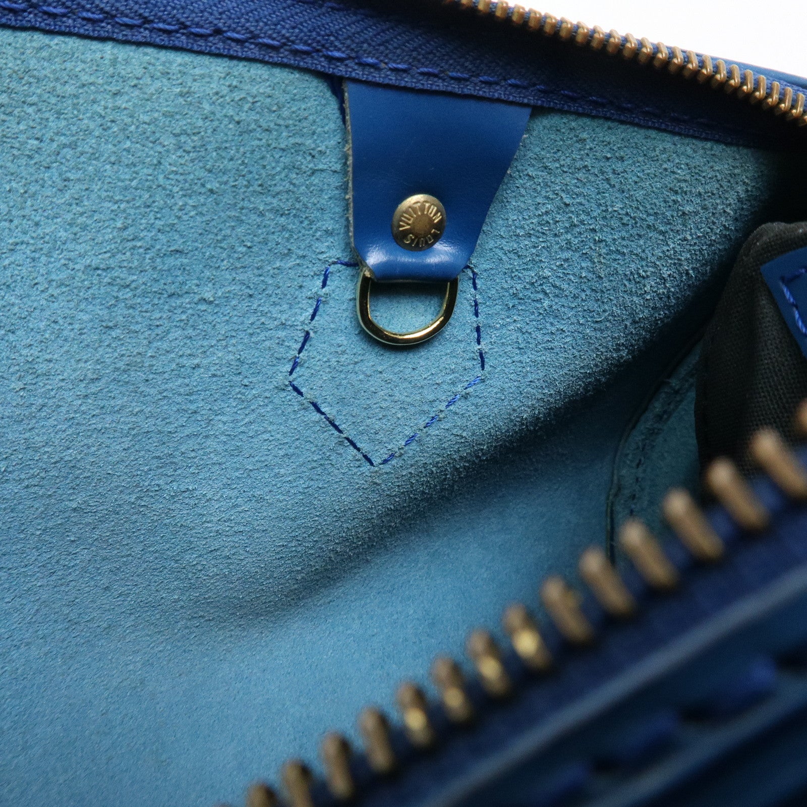 Louis Vuitton Epi Speedy 25 Hand Bag Boston Bag Toledo Blue M43015