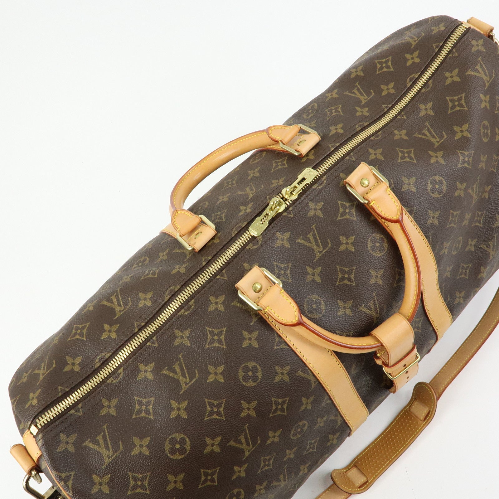 Louis Vuitton Monogram Keep All Bandouliere 55 Boston Bag M41414