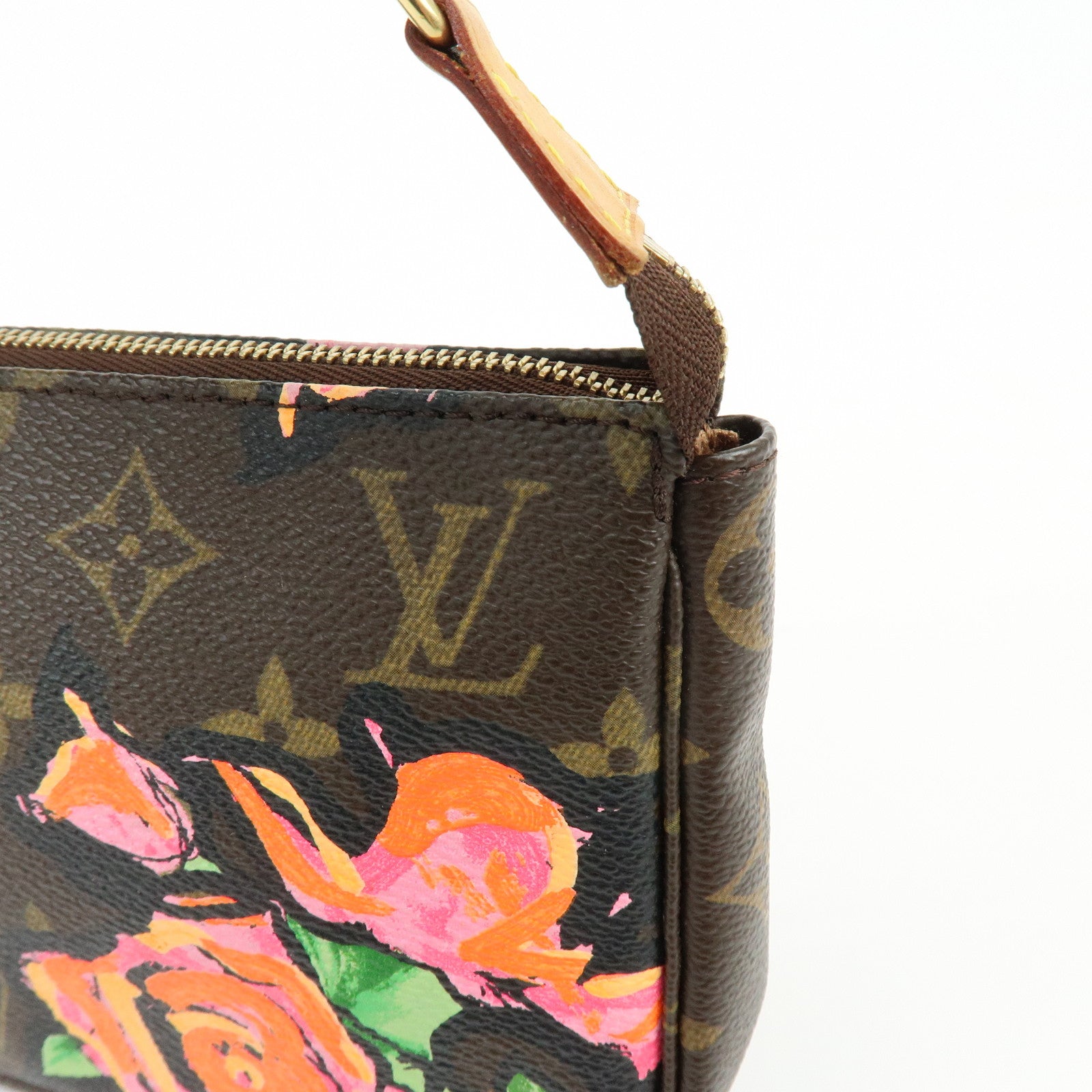 Louis Vuitton Monogram Rose Pochette Accessoires Hand Bag Pouch M48615