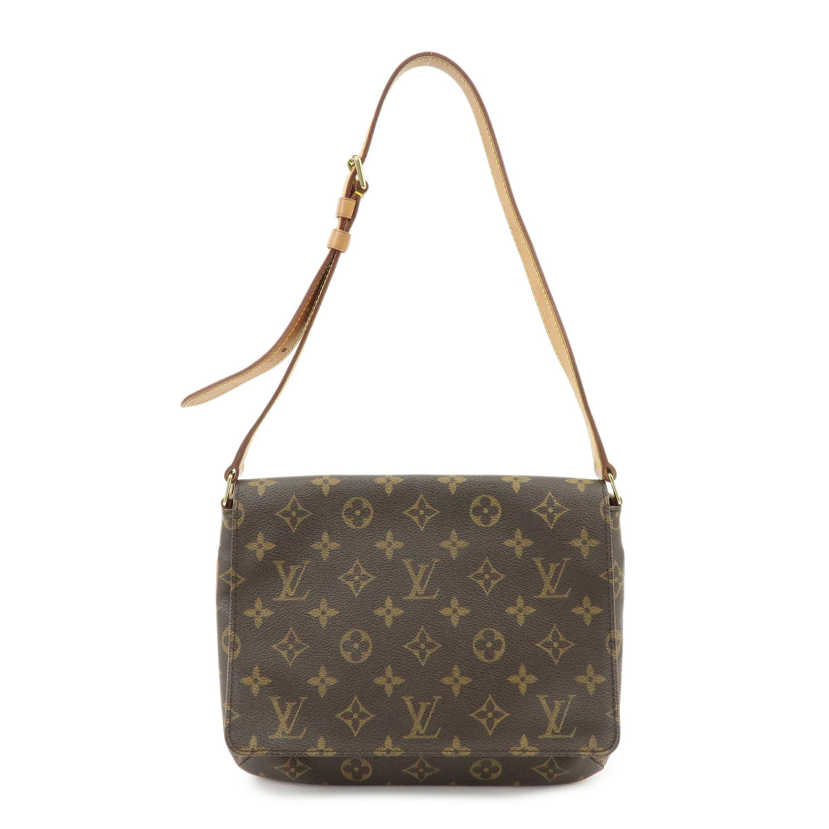 Louis Vuitton Monogram Musette Tango Short Shoulder Bag Brown M51257